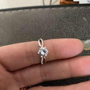 Sterling silver engagement ring size 8